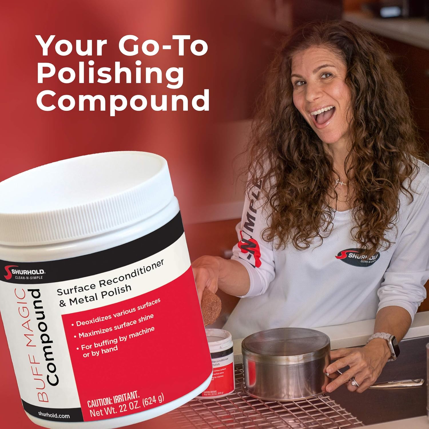 Shurhold Yacht Brite YBP-0101 Buff Magic Jar - 22 oz. 22 oz Pink