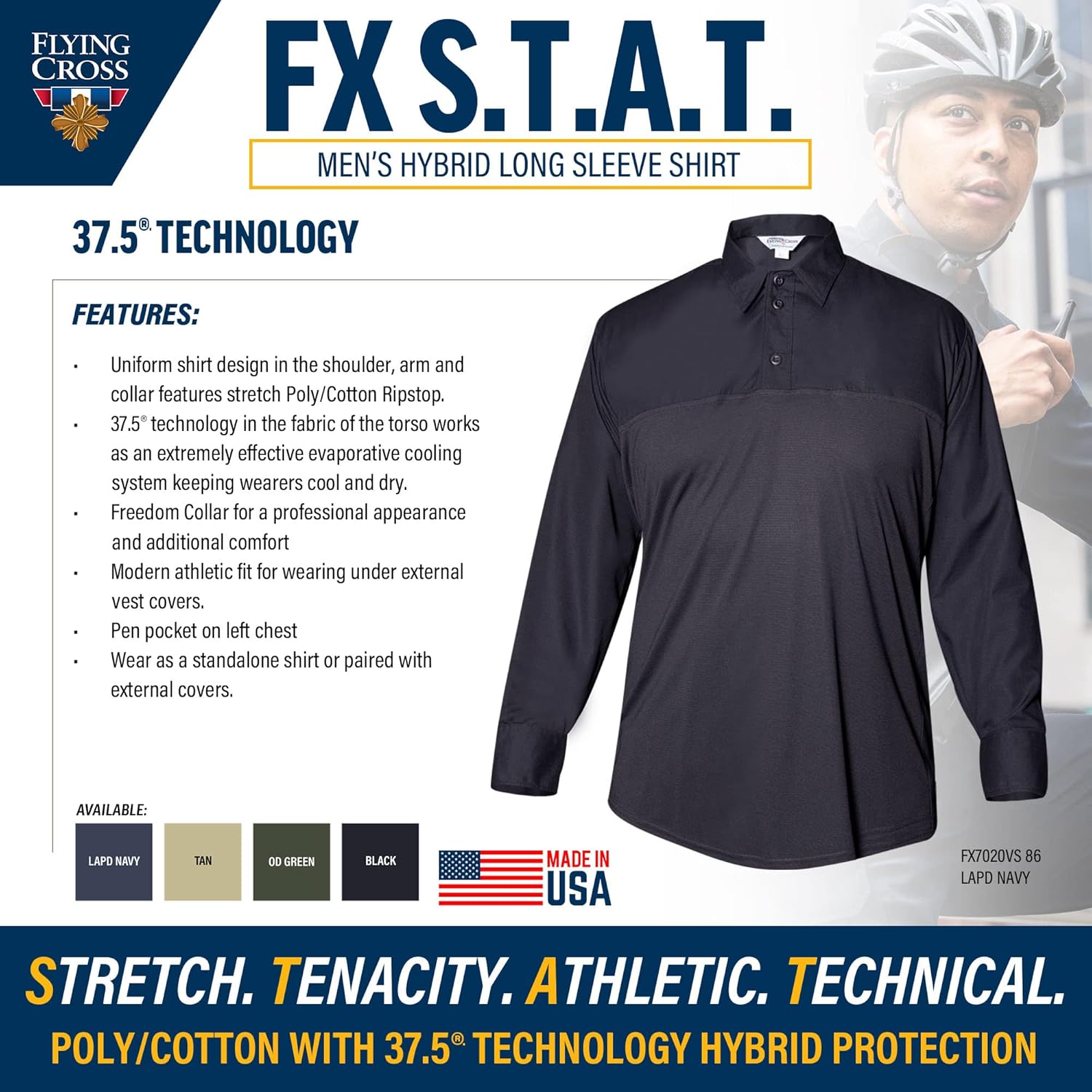 FLYING CROSS FX STAT Men's Hybrid Uniform Shirt