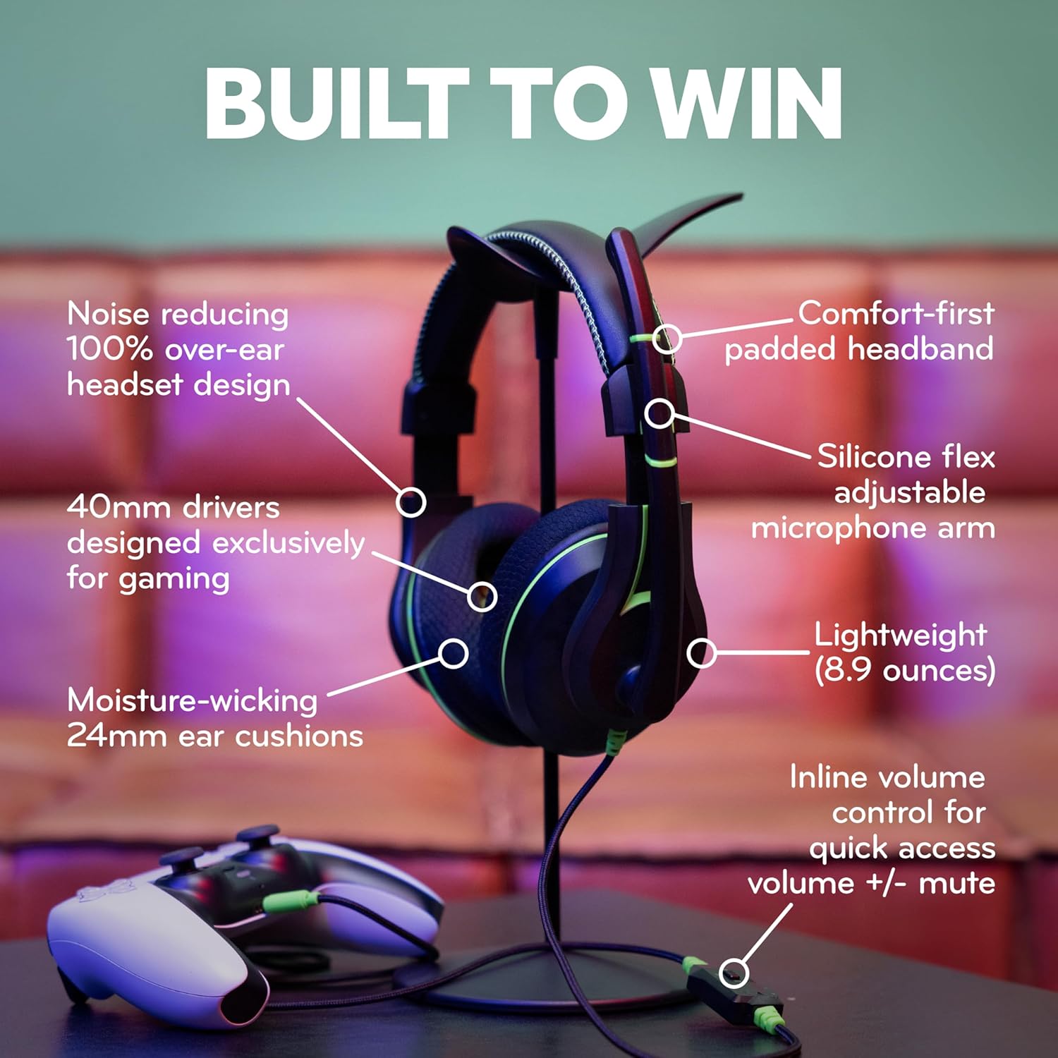 ThinkWrite Technologies Victory 250XG, Premium Over-Ear PC and Gaming Console Headset