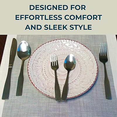 Gibson Home Abbeville 61-Piece Flatware Set with Wire Caddy - Includes Forks, Knives