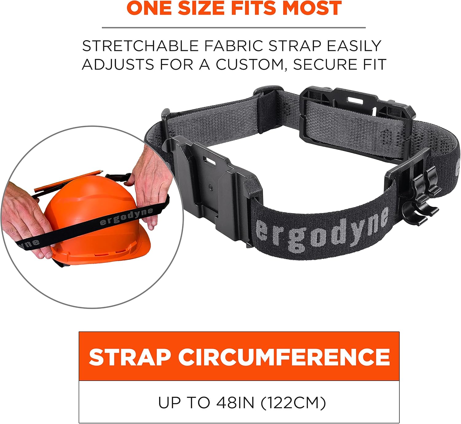 Ergodyne Skullerz 8980 Universal Headlamp Strap for Ergodyne Removable Headlamps, Adjustable Nylon Headband Strap