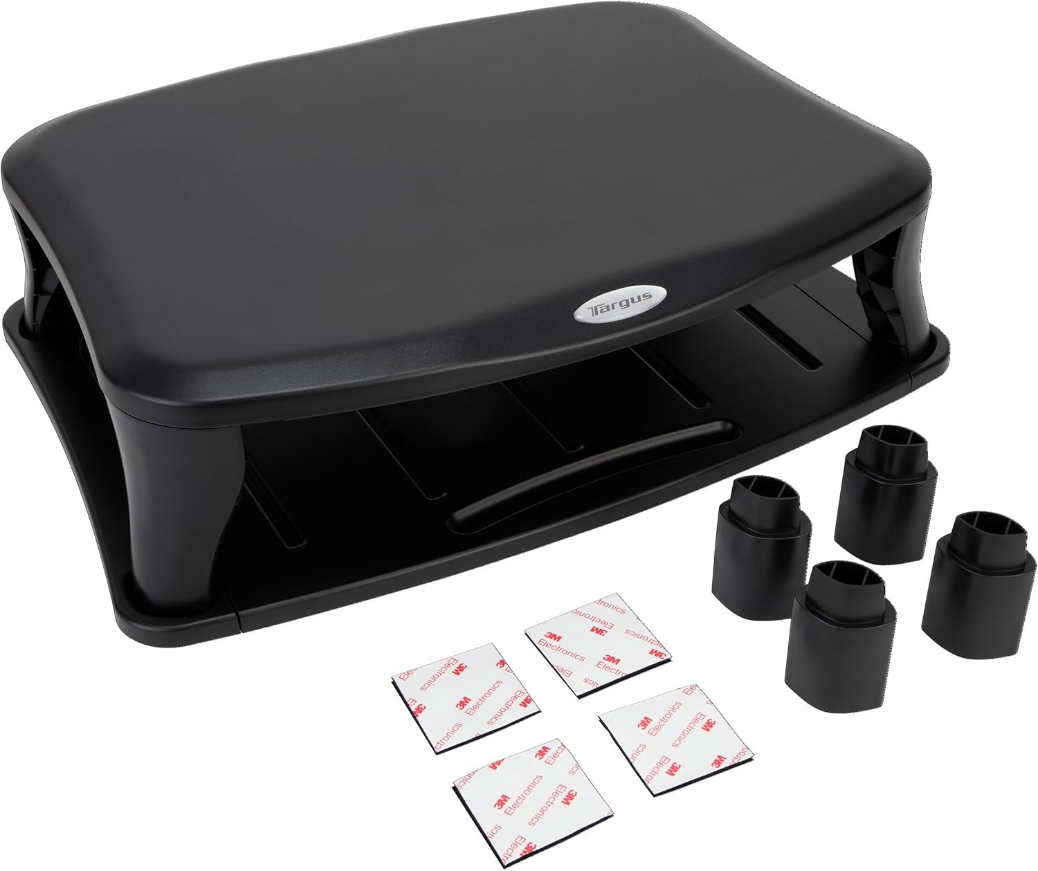 Targus Universal Monitor Stand, 5-9/16inH x 14inW x 19-13/16inD, Black