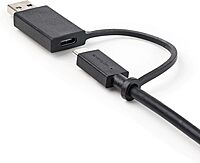 StarTech.com 3ft/1m USB-C Cable with USB-A Adapter Dongle, USB-C to C (10Gbps/PD), USB-A to C (5Gbps), 2-in-1 USB C Cable for Hybrid Dock