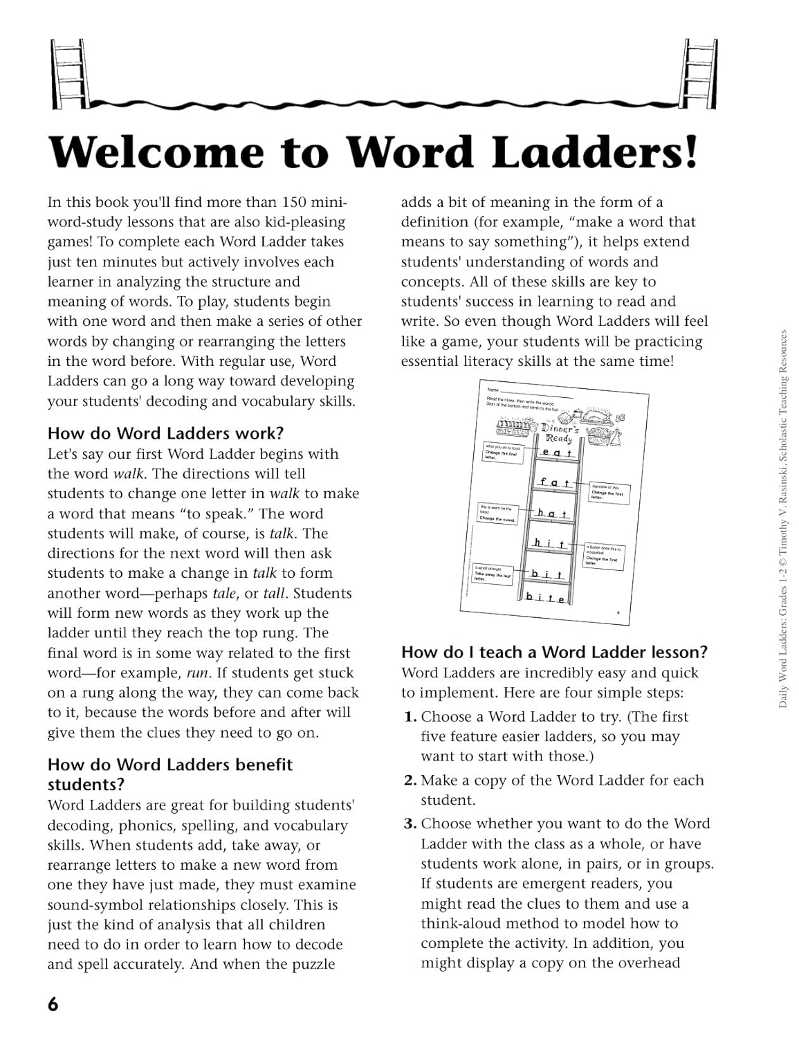 Daily Word Ladders: Grades 1-2: 150+ Reproducible Word Study Lessons That Help Kids Boost Reading, Vocabulary