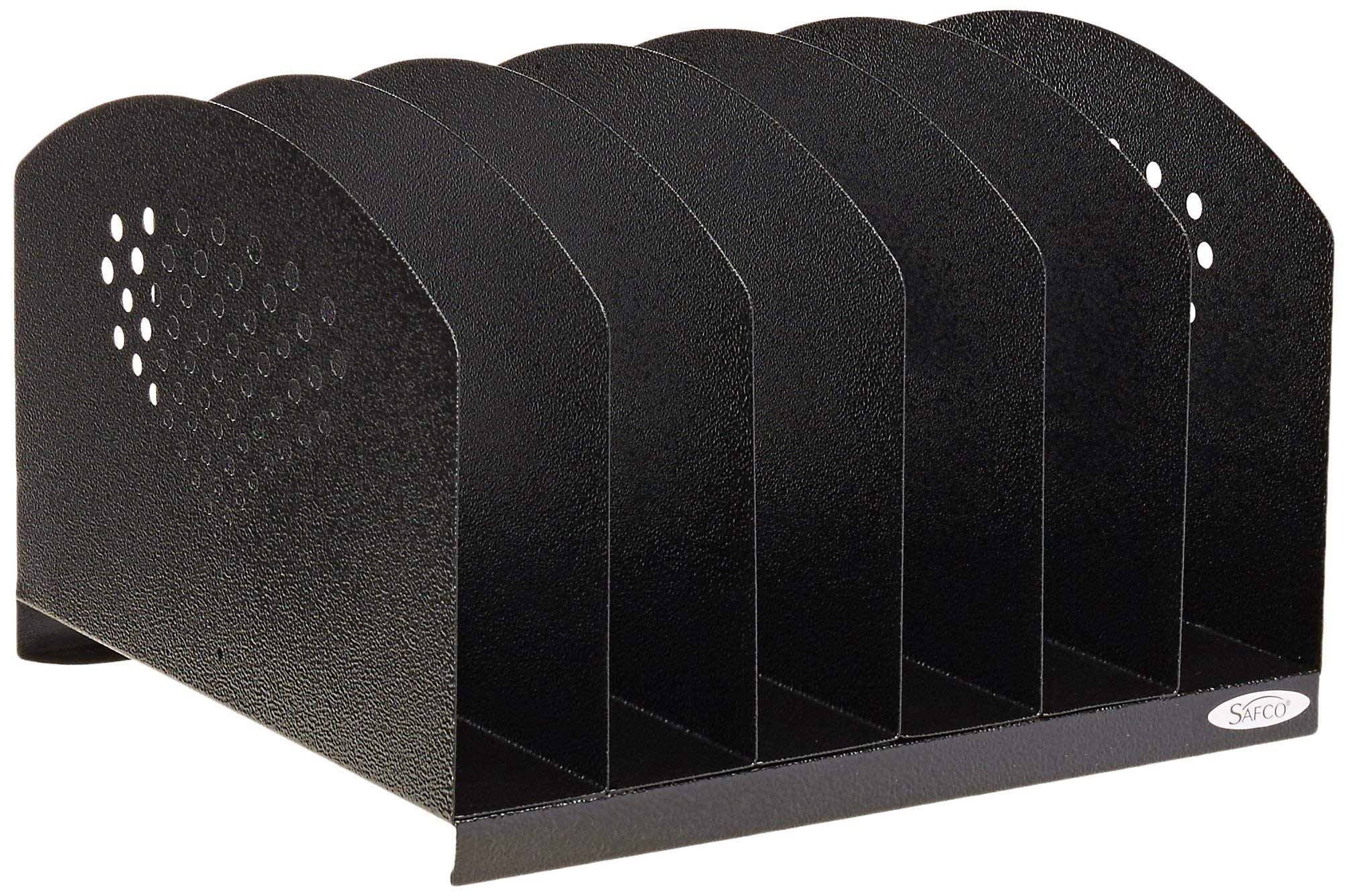 SAFCO Steel Desktop Organizer Rack, Six-Section