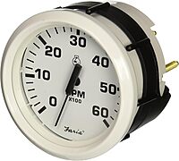 Faria - 3003.3484 33103 Dress Tachometer (6000 RPM) Gas - 4" , White