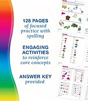 Spectrum Spelling Kindergarten Workbooks, Ages 5 to 6, Kindergarten Spelling, Phonics Activities With Alphabet Letters, Sight Words, Vowels, and Dictionary Skills - 128 Pages (Volume 27)