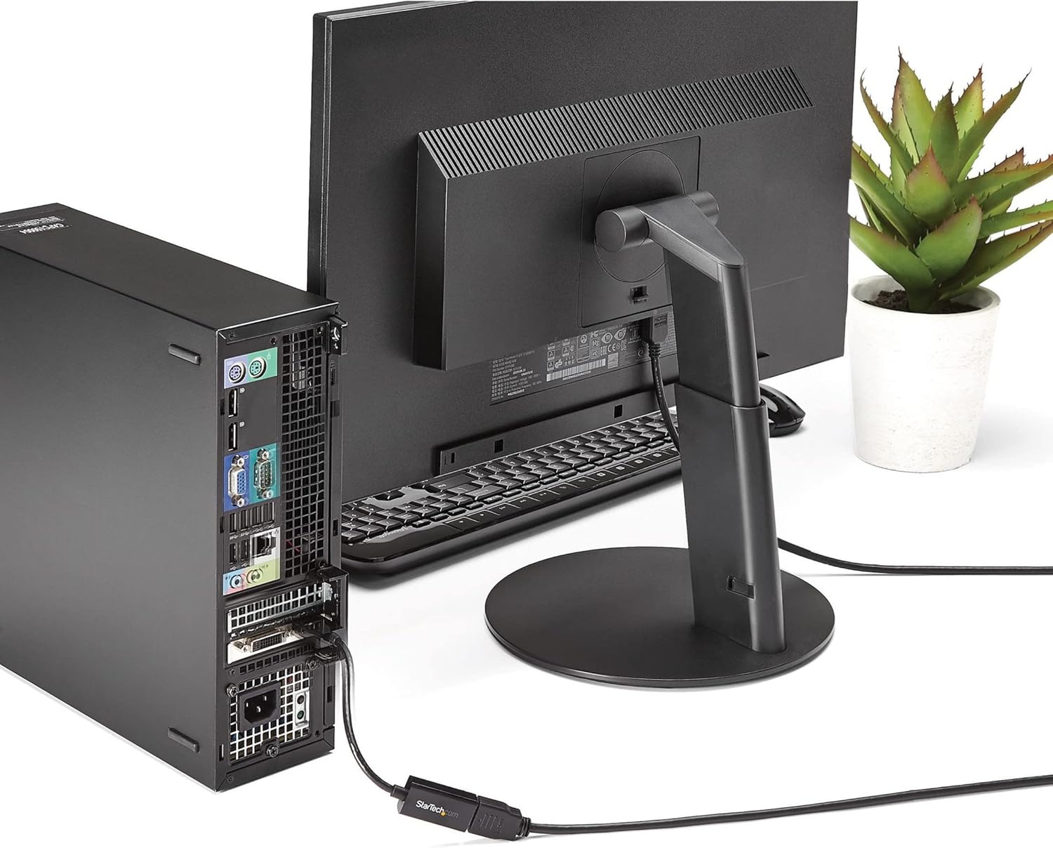 StarTech.com DP2HD4KS DisplayPort to HDMI 4K Audio/Video Converter 4K30Hz 4K HDMI Single