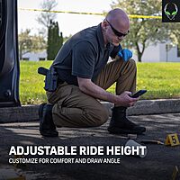 ALIEN GEAR Rapid Force Level 2 OWB Holster - Locking Belt Slide - Right Hand - Matte Black - Light & Optic Compatible