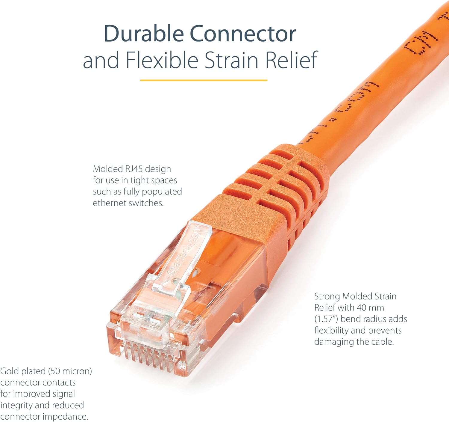 StarTech.com CAT6 Ethernet Patch Cable - Molded RJ45 UTP