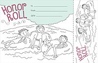 BARKER CREEK Recognition Awards and Bookmarks, Color Me Honor Roll, 30 Double-Sided Awards and 30 Double-Sided Bookmarks