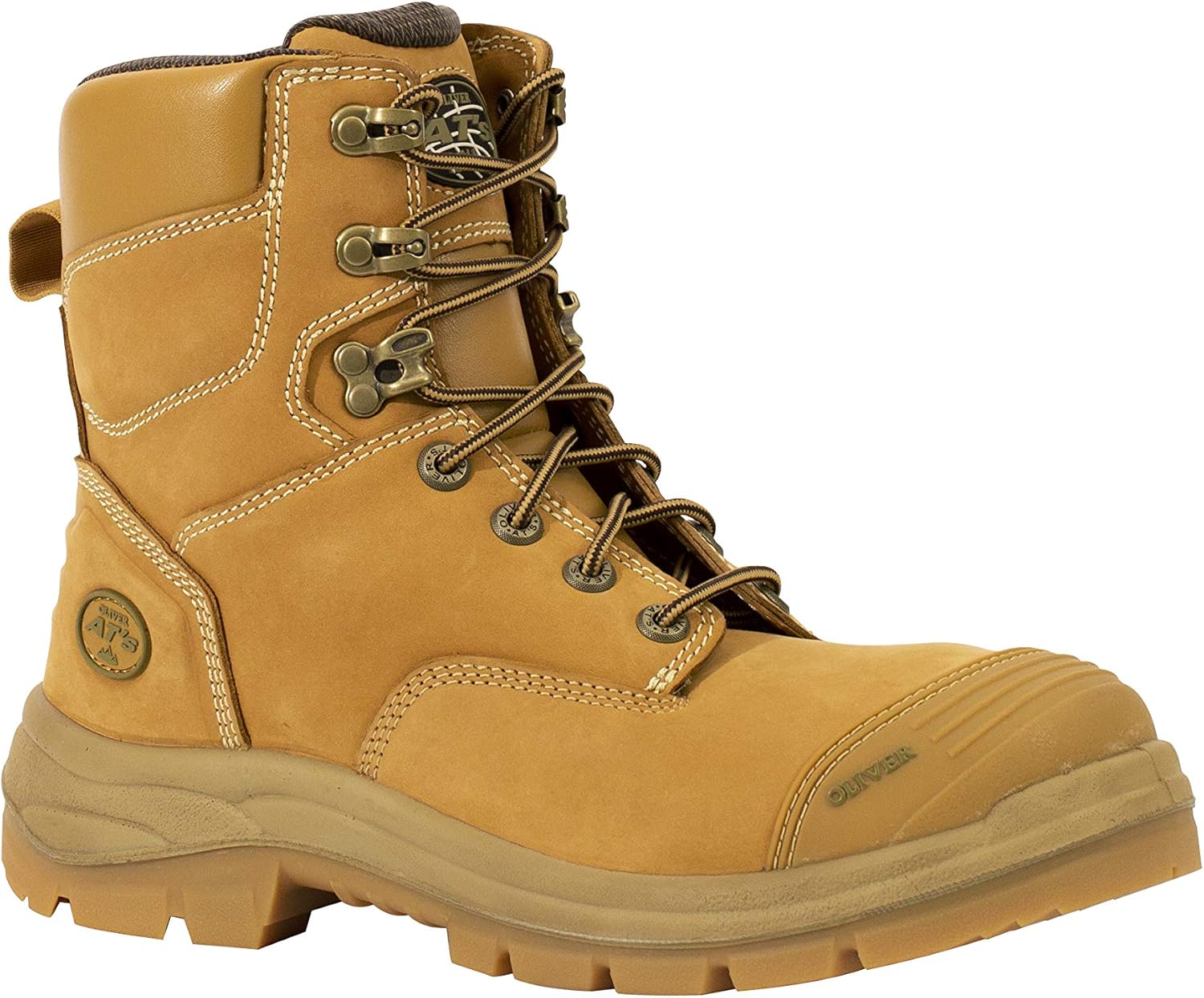 Oliver Men's 6" SD Safety Toe Lace Up Work Boot, Wheat - 11 Medium