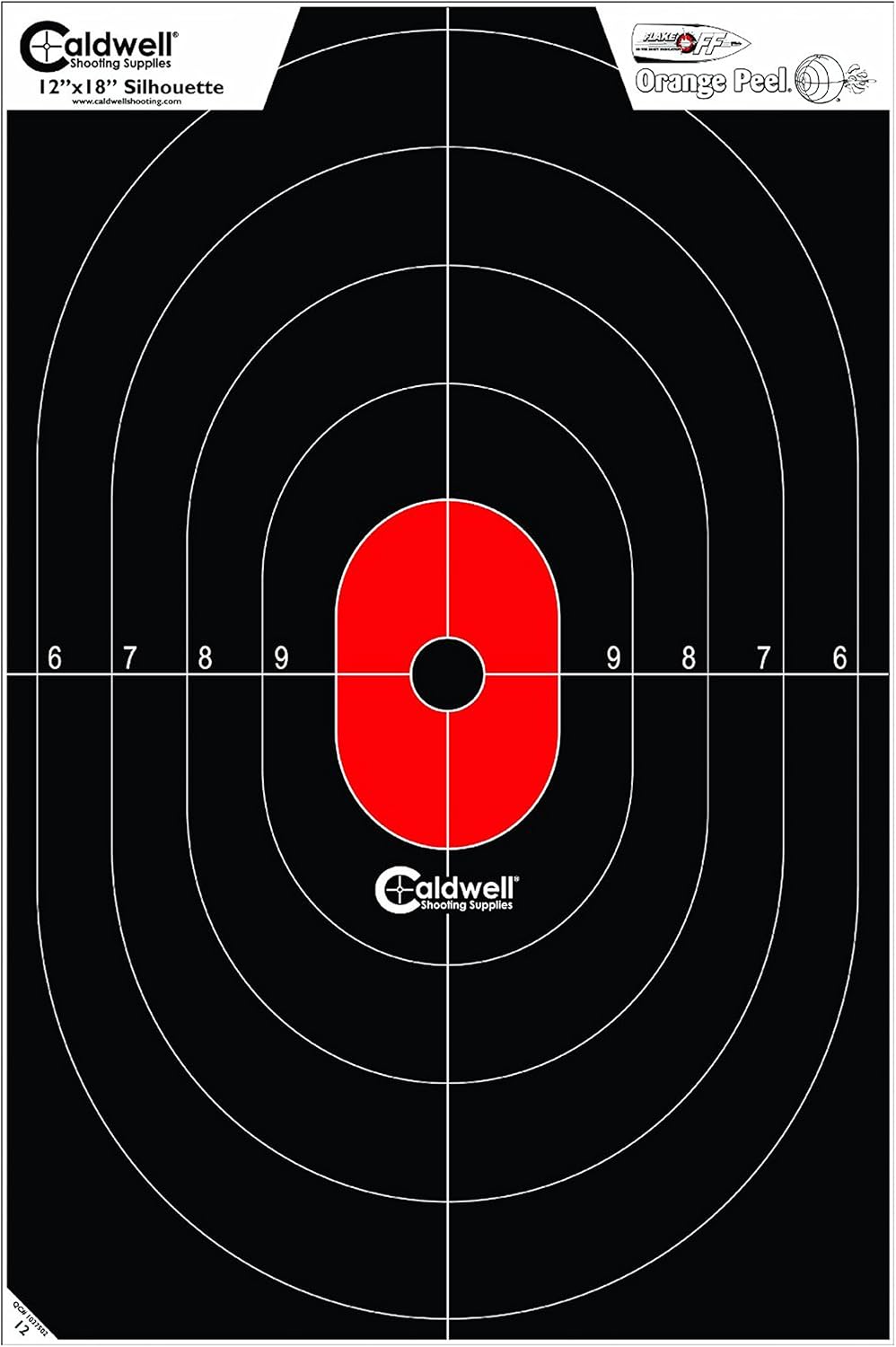 CALDWELL Silhouette Center Mass Targets Hi-Vis Flake-Off