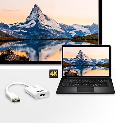 ATEN VC986 DisplayPort to HDMI Adapter 4K Active White Audio Eyefinity Multi Screen Support 1920 x 1200 60Hz