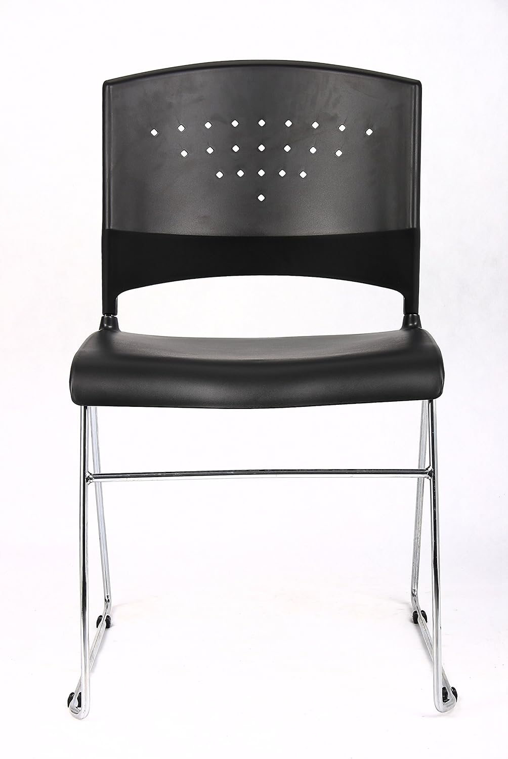 Boss Office Products Stack Chair with Chrome Frame
