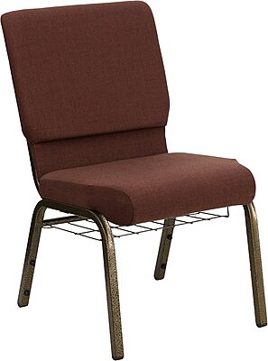 Flash Furniture HERCULES Series 18.5''W Church Chair with Book Rack