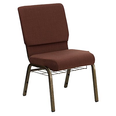 Flash Furniture HERCULES Series 18.5''W Church Chair with Book Rack