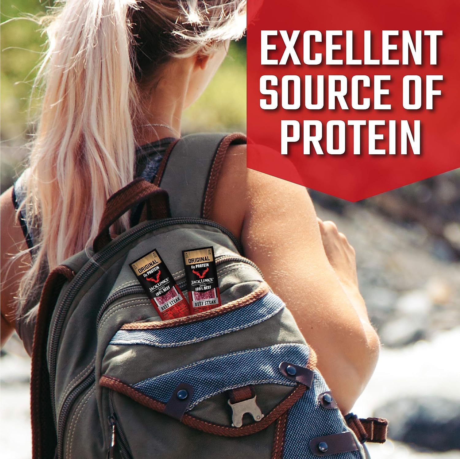 Jack Links Premium Cuts Beef Steak, Original, Strips -Great Protein Snack with 11g of Protein and 1g of Carbs Per Serving