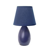 Simple Designs LT2009-BLU Mini Egg Oval Ceramic Table Desk Lamp, Blue Blue 1 Traditional
