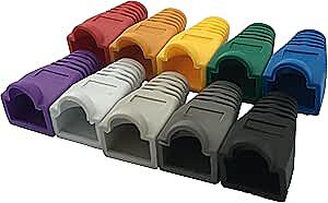 RJ45 Network Connector Plug Cover Soft Plastic CAT6 CAT5 CAT5E CAT6a(Yellow) 100psc