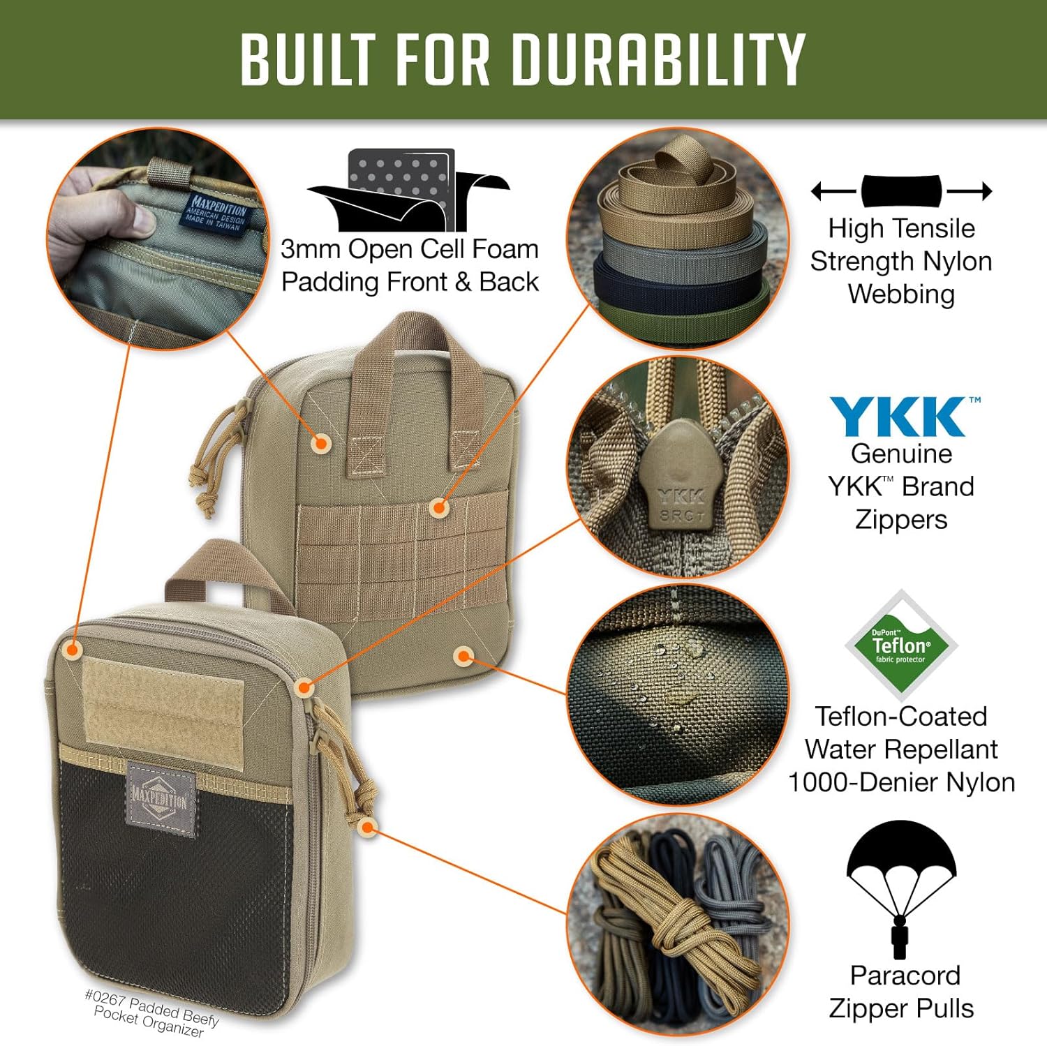 MAXPEDITION Padded Beefy Pocket Organizer EDC Pouch