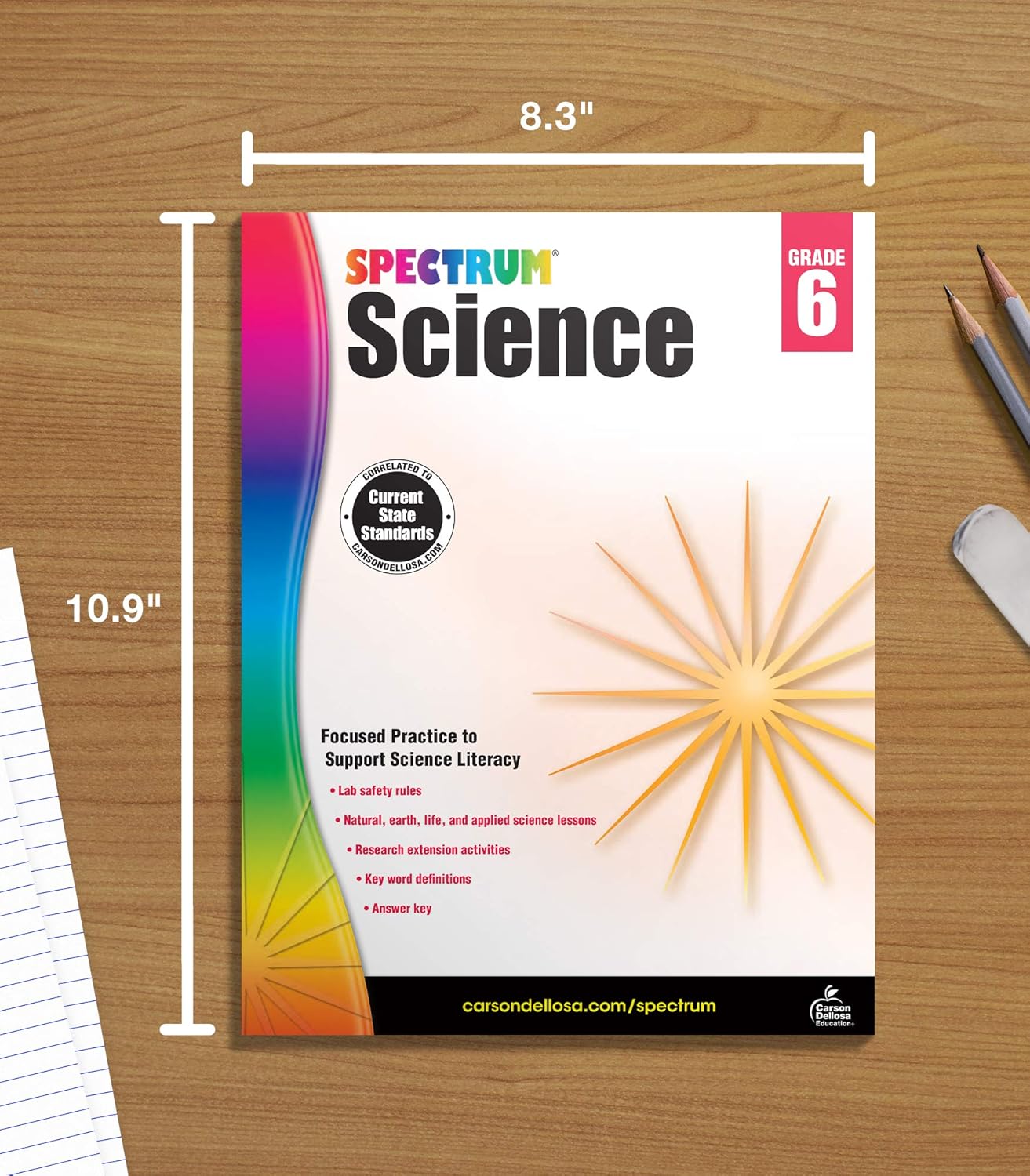 Carson-Dellosa Spectrum Science Workbook, Grade 6