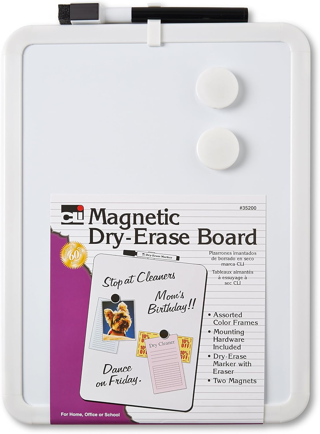 Charles Leonard Magnetic Dry Erase Boards - 8.5 x 11" Mini Whiteboards for Home