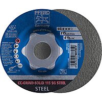 PFERD 61200 4-1/2" CC-GRIND-SOLID 7/8" A.H. - SG for STEEL (10 Pack)