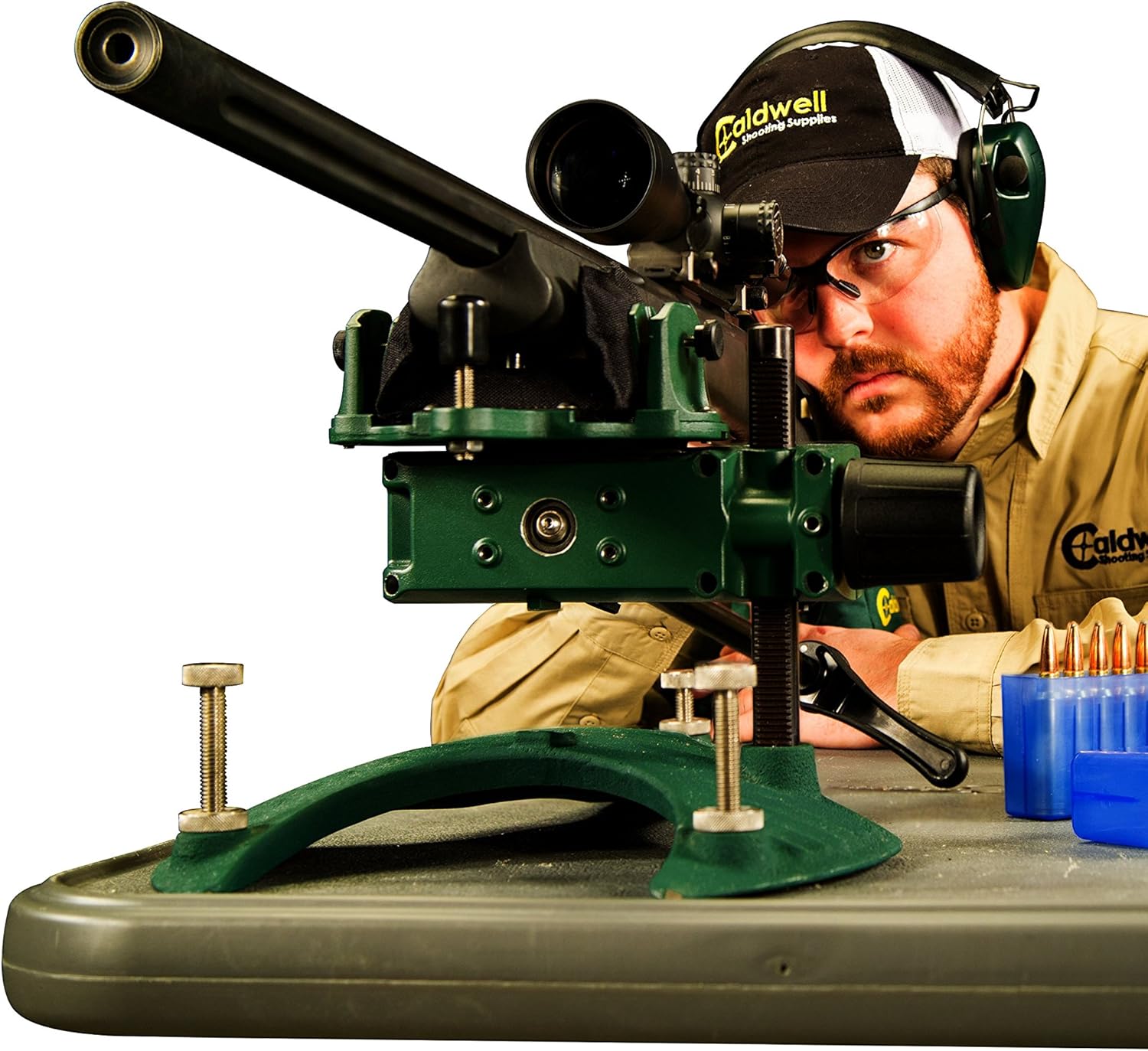 Caldwell Fire Control Rest Adjustable Ambidextrous Rifle Shooting Rest for Range, Outdoors, Sight In and Shooting Stability