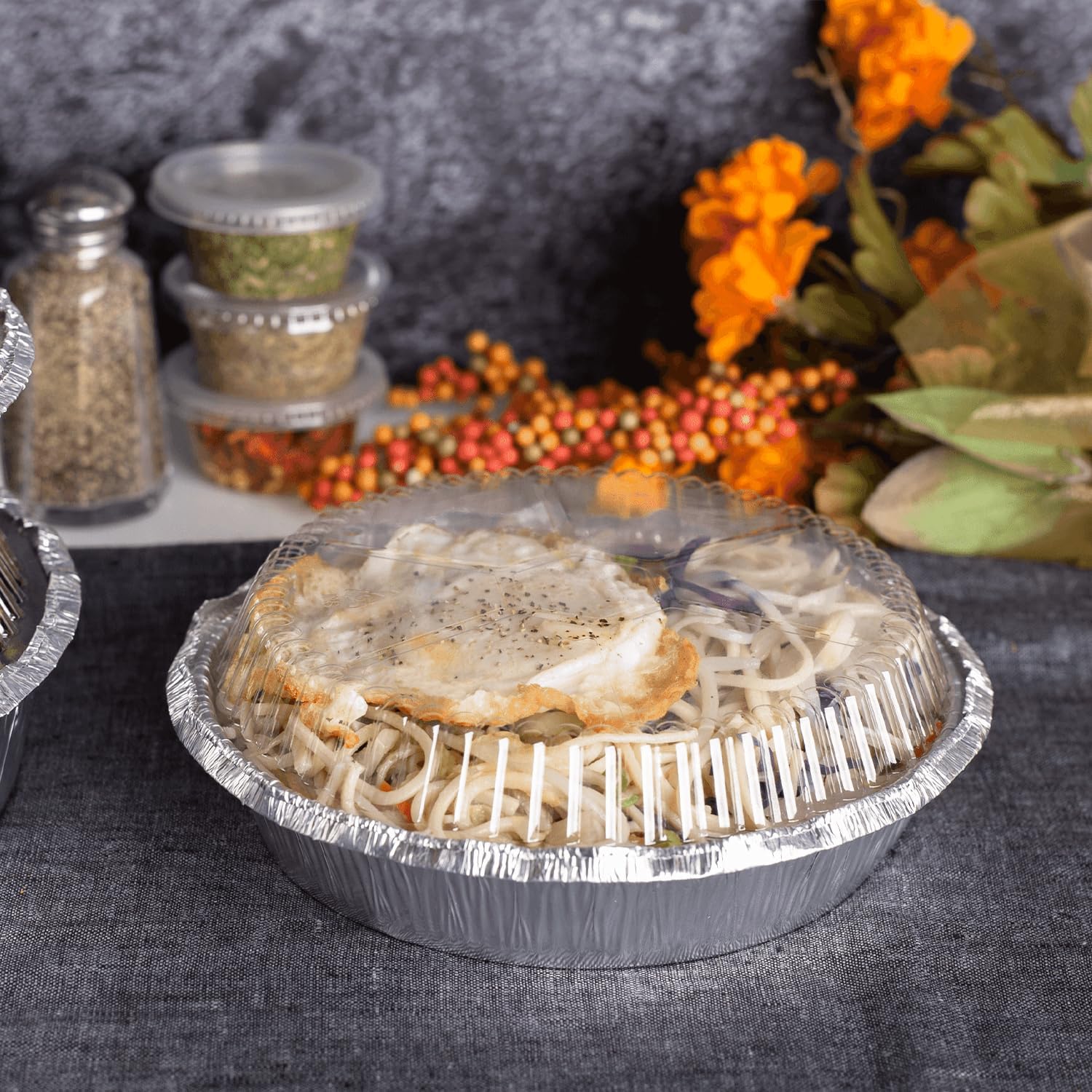 Karat Aluminum Foil Containers and OPS Dome Lids