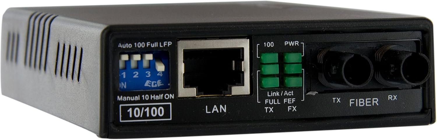 StarTech.com 10/100 Mbps Ethernet to Fiber Optic Media Converter - ST Multimode - 1310nm - 2 km - TAA