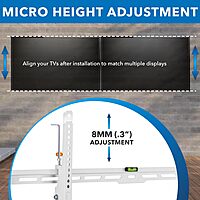 Mount-It! Tilting TV Wall Mount for 43"-90" TVs, Ultra Slim Heavy-Duty, White