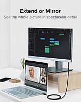 Plugable USB C to DisplayPort Bi Directional Cable 6 feet (1.8m), Up to 4K at 60Hz