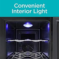 BLACK+DECKER Thermoelectric Wine Fridge with Triple-Pane Clear Glass Door