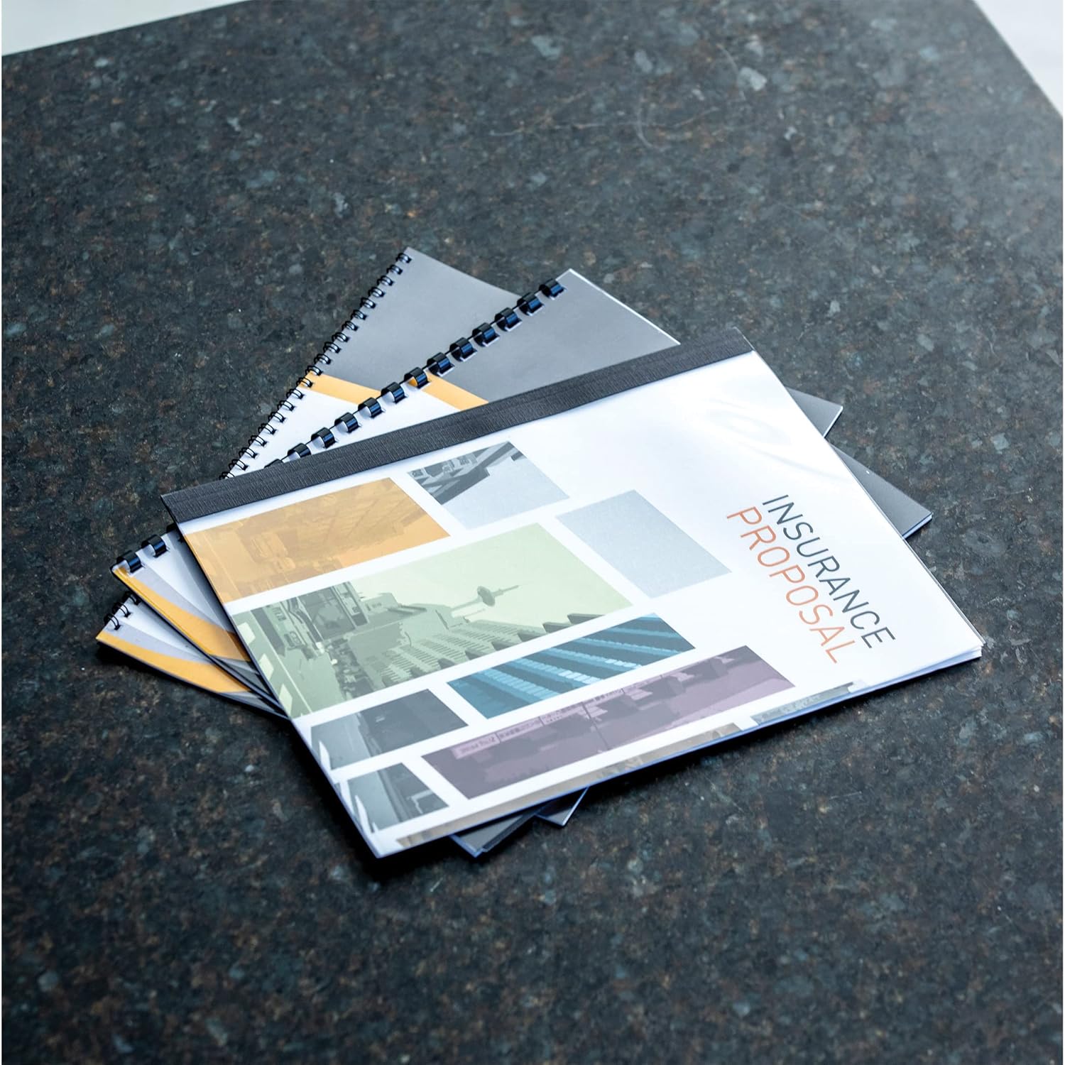 Fellowes Thermal Presentation Covers, 3/8-Inch, Transparent Front, Linen Textured Black Back, 10 per Pack (5256101)