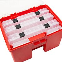 Plano Molding 932001 Portable Stow Away Rack Organizer with Cover, Red