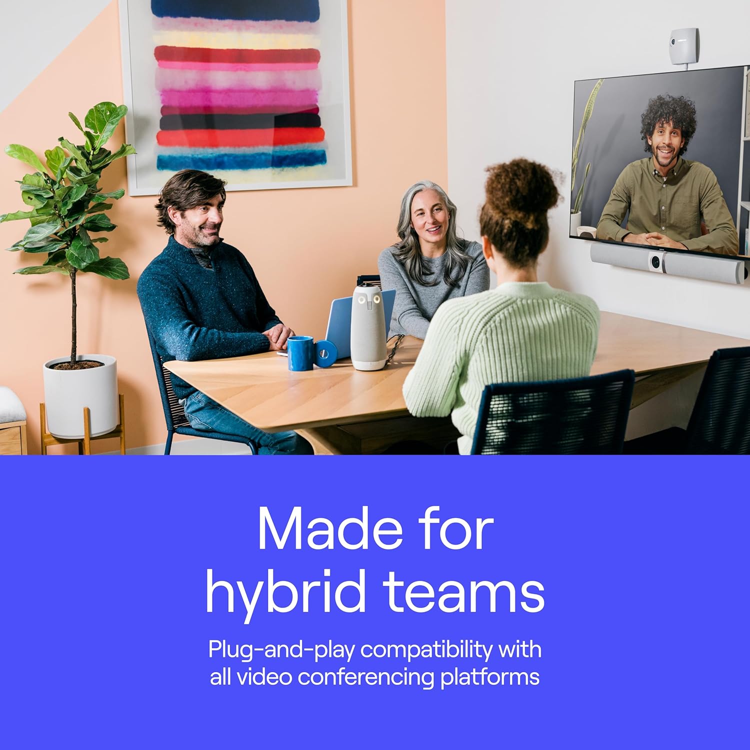 Owl Labs Meeting Owl 3 - 360° 1080p HD Conference Room Camera, AI-Driven Speaker-Tracking