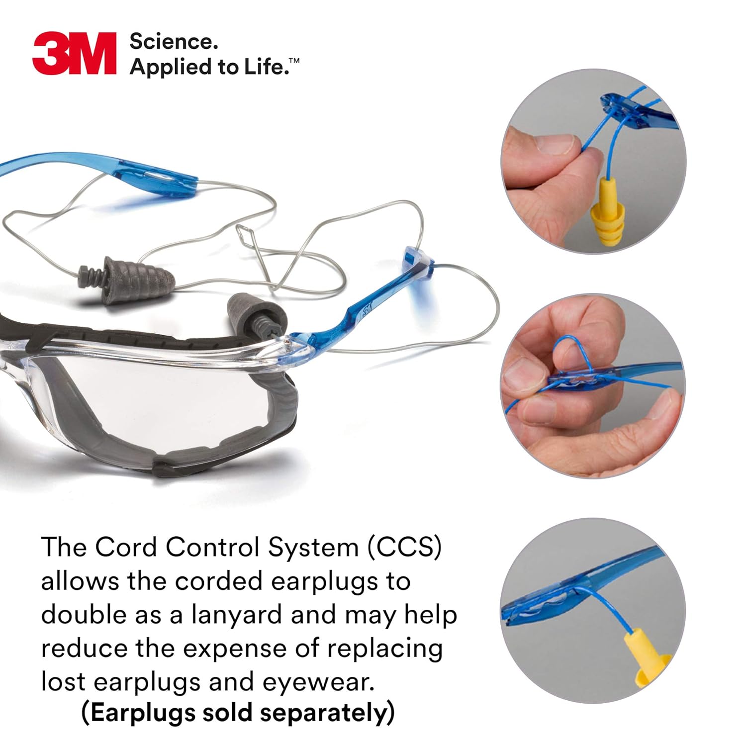 3M Virtua CCS Safety Glasses with Removable Foam Gasket