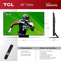 TCL QM7 QLED 4K Smart QD-Mini LED TV de 55 pulgadas TCL QM7 QLED 4K Smart QD-Mini LED TV de 55 pulgadas