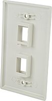 StarTech.com Dual Outlet RJ45 Universal Wall Plate White - PLATE2WH