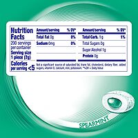 Mentos Pure Fresh Sugar-Free Chewing Gum with Xylitol, Spearmint, 50 Piece Bottle (Bulk Pack of 4) Spearmint 50 Count (Pack of 4)