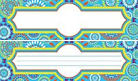 Barker Creek Double-Sided Desk Nameplates & Bulletin Board Signs, Moroccan, Multi-Purpose Desk Nameplates