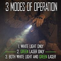 Nightstick TSM-12G 150-Lumen Rechargeable Tactical Light withGreen Laser Sight