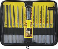 General Tools 707475 Swiss Pattern Needle File Set, 12-Piece, Black, Set of 12 and Handle