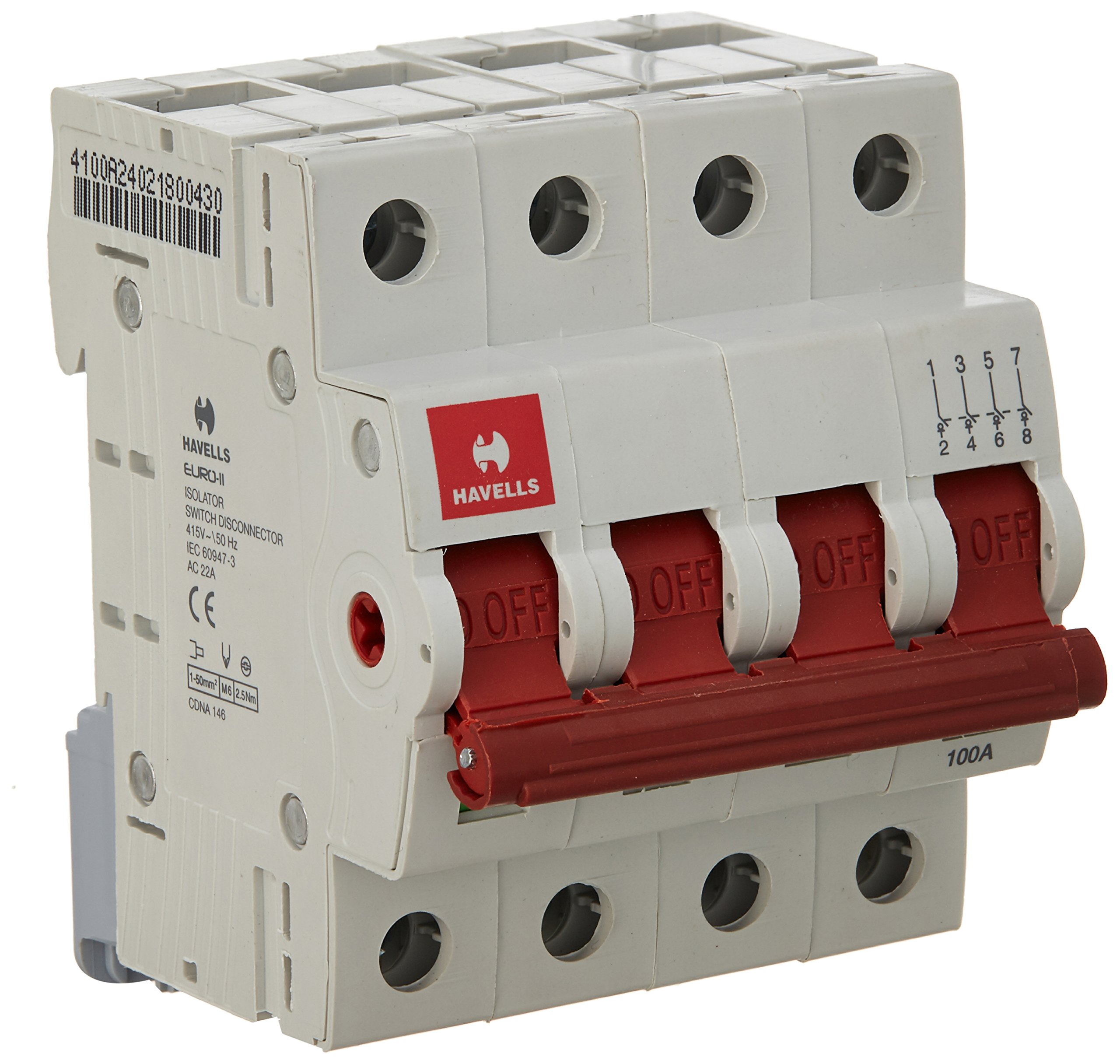 ISOLATOR SWITCH 3P 125A HAVELS (MCB)