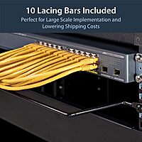 StarTech.com 1U Horizontal Cable Lacing Bar for 19in Racks