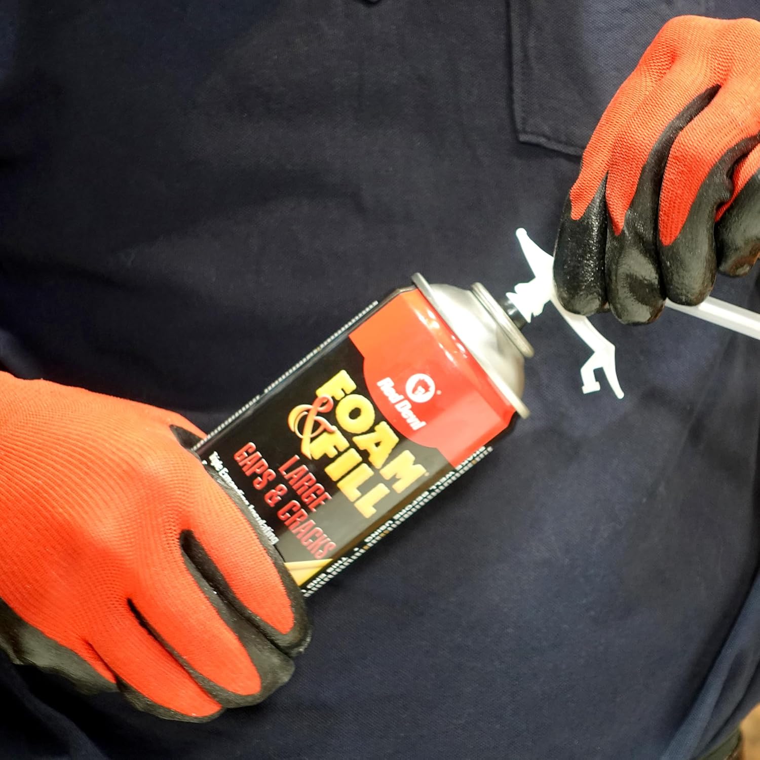 Red Devil 0909 Spray Foam, Fill Large Gaps & Cracks Expanding Insulation Polyurethane Foam Sealant, 12 Oz, Off White