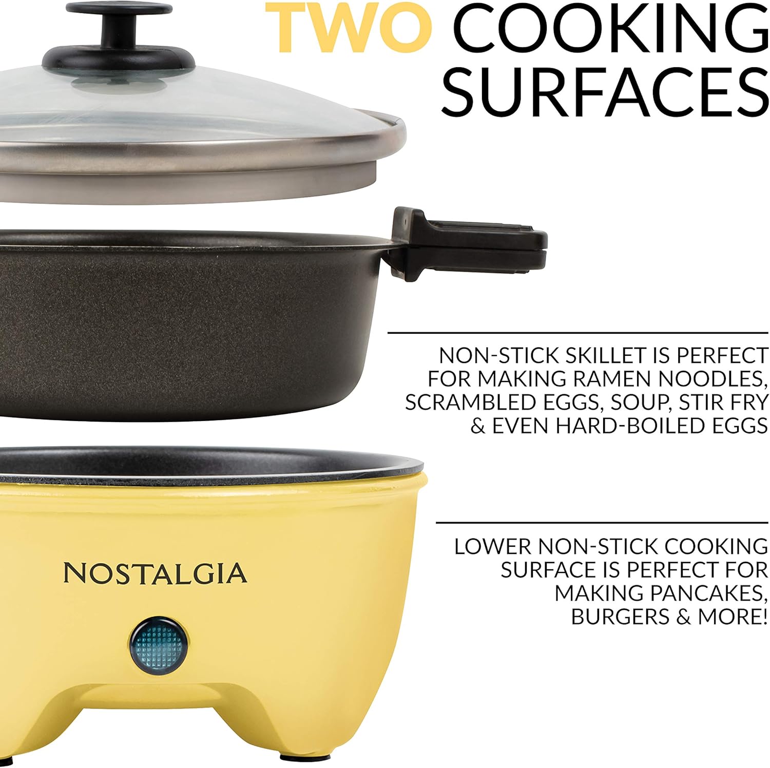 Nostalgia MyMini Personal Sandwich Maker & Electric Skillet