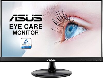 ASUS VP229Q 21.5” Monitor, 1080P Full HD, 75Hz, IPS, FreeSync/Adaptive-Sync, Eye Care, HDMI DisplayPort VGA, Frameless, VESA Wall Mountable BLACK 22" IPS 75Hz Framless w/DP