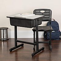 Flash Furniture Adjustable Student Desk and Chair Set for Classrooms or Remote Learning